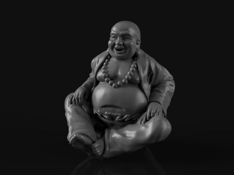 Buddha figurine seated 3d model for 3d printing 3D print model 3D print model_3