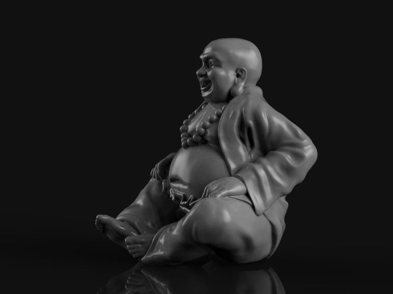 Buddha figurine seated 3d model for 3d printing 3D print model 3D print model_4