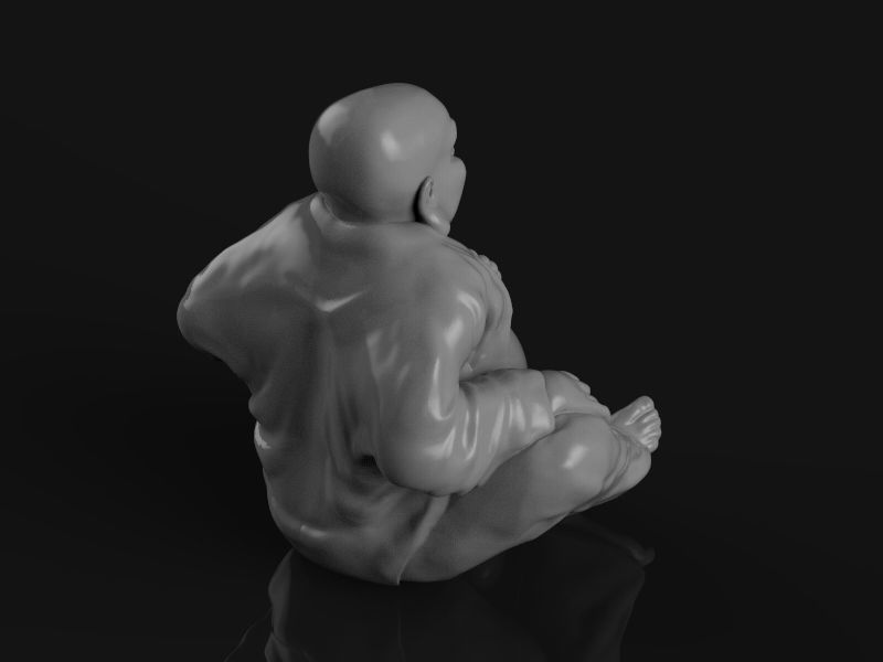 Buddha figurine seated 3d model for 3d printing 3D print model 3D print model_7
