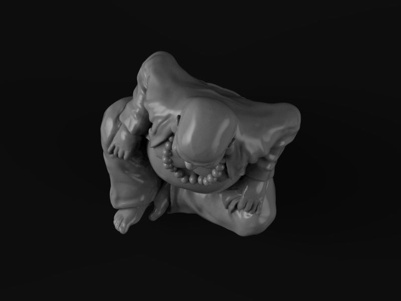 Buddha figurine seated 3d model for 3d printing 3D print model 3D print model_9