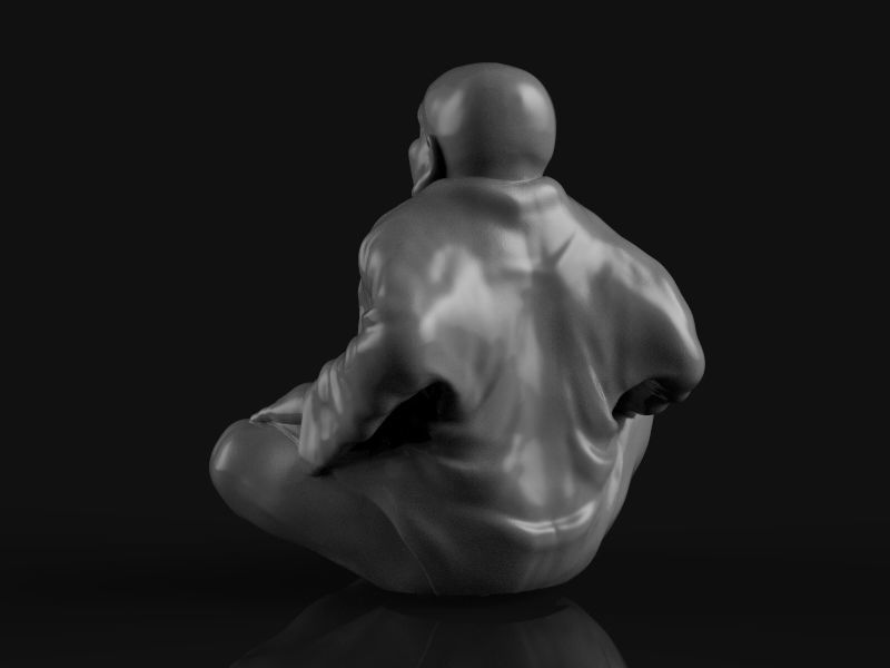 Buddha figurine seated 3d model for 3d printing 3D print model 3D print model_6