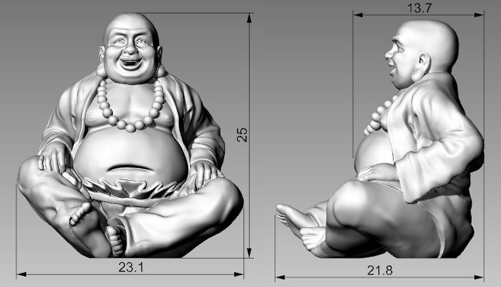 Buddha figurine seated 3d model for 3d printing 3D print model 3D print model_14