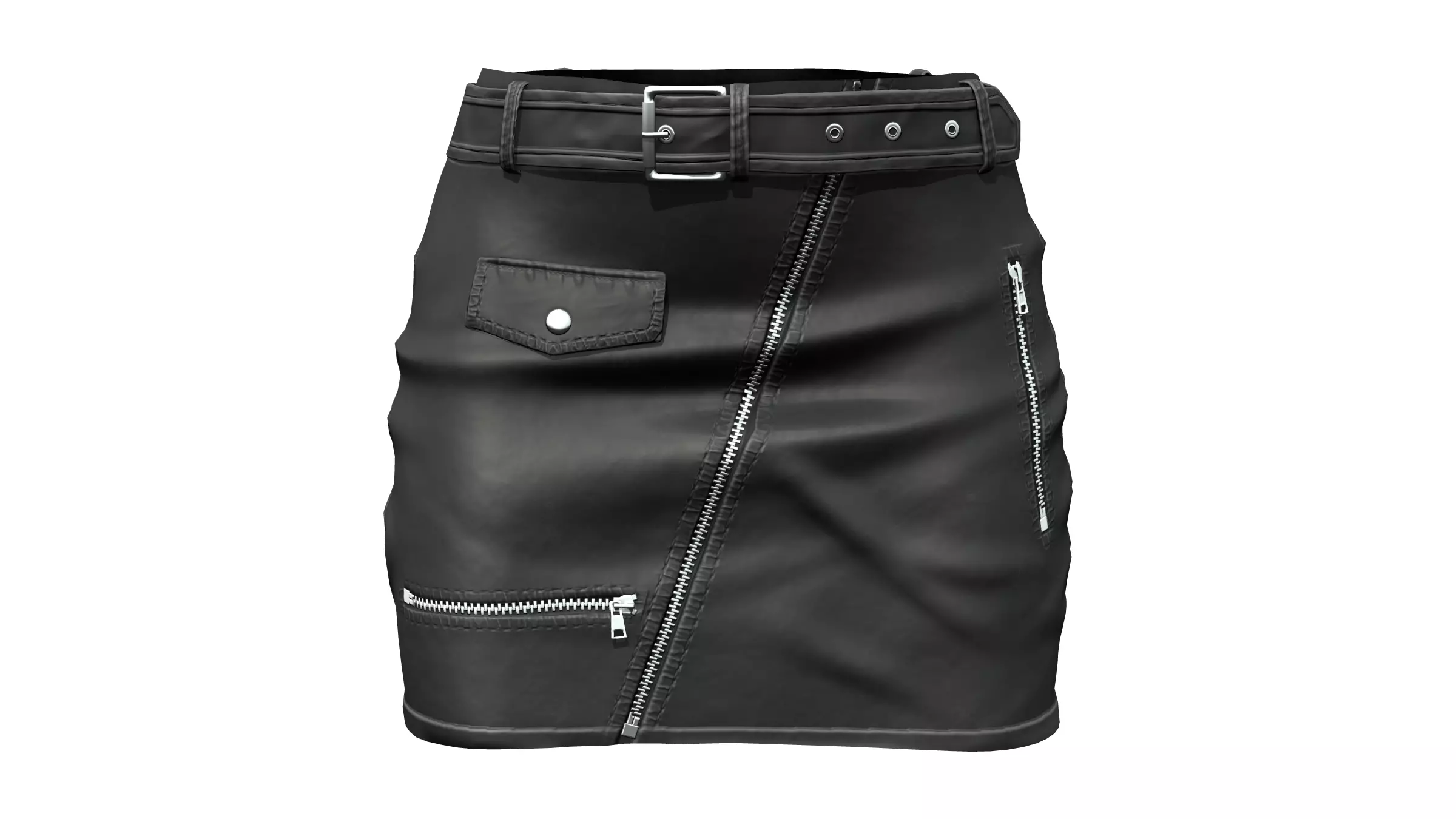 Ladies Leather Skirt Low-poly 3D model