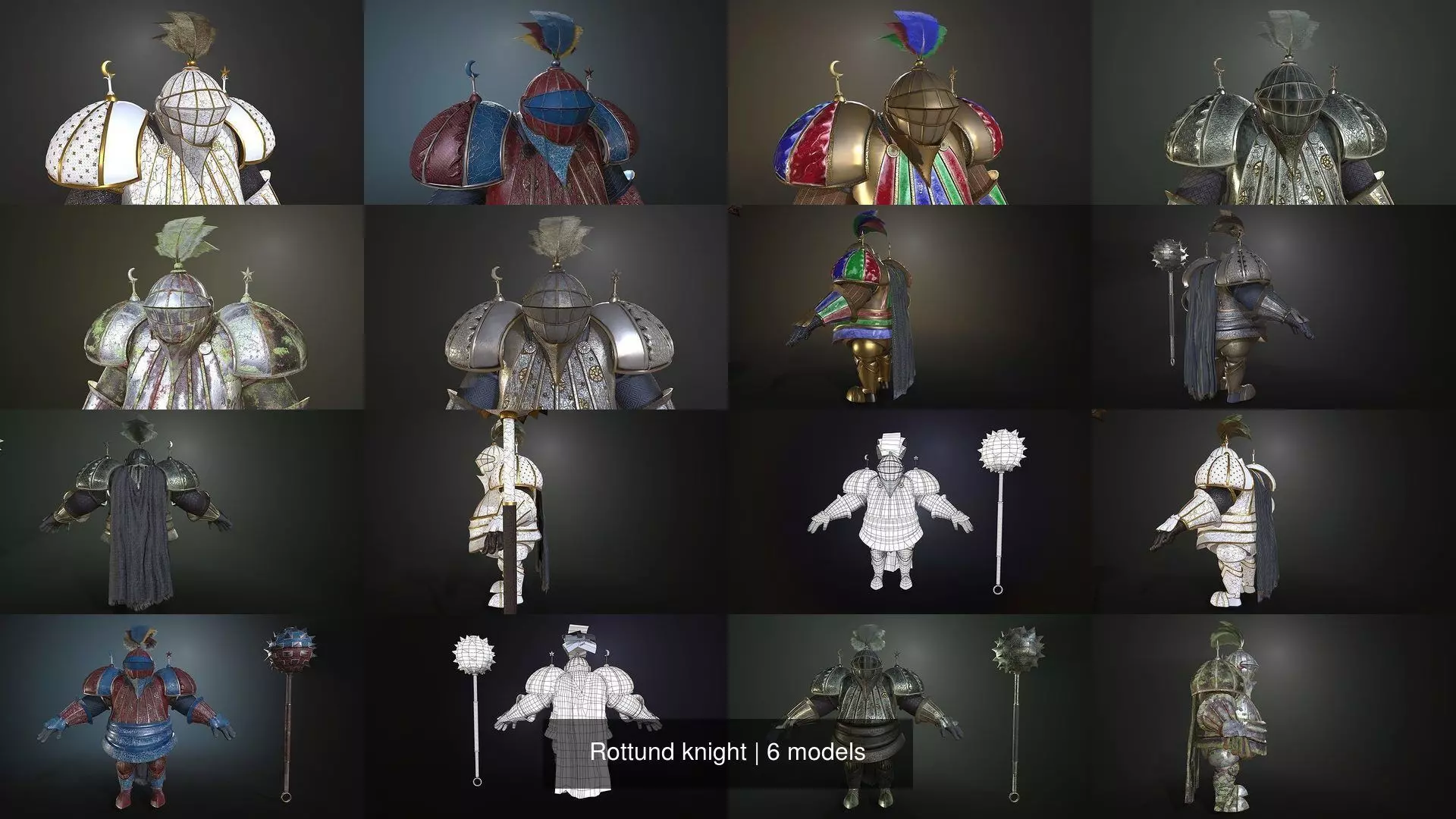 Rottund knight 3D Model Collection_1