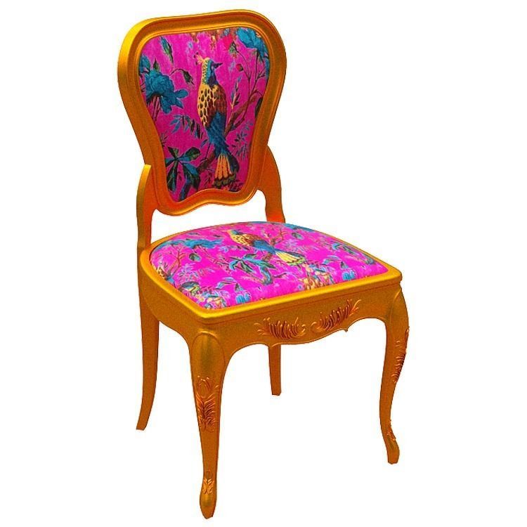 Classical Dining chair Low-poly 3D model_1