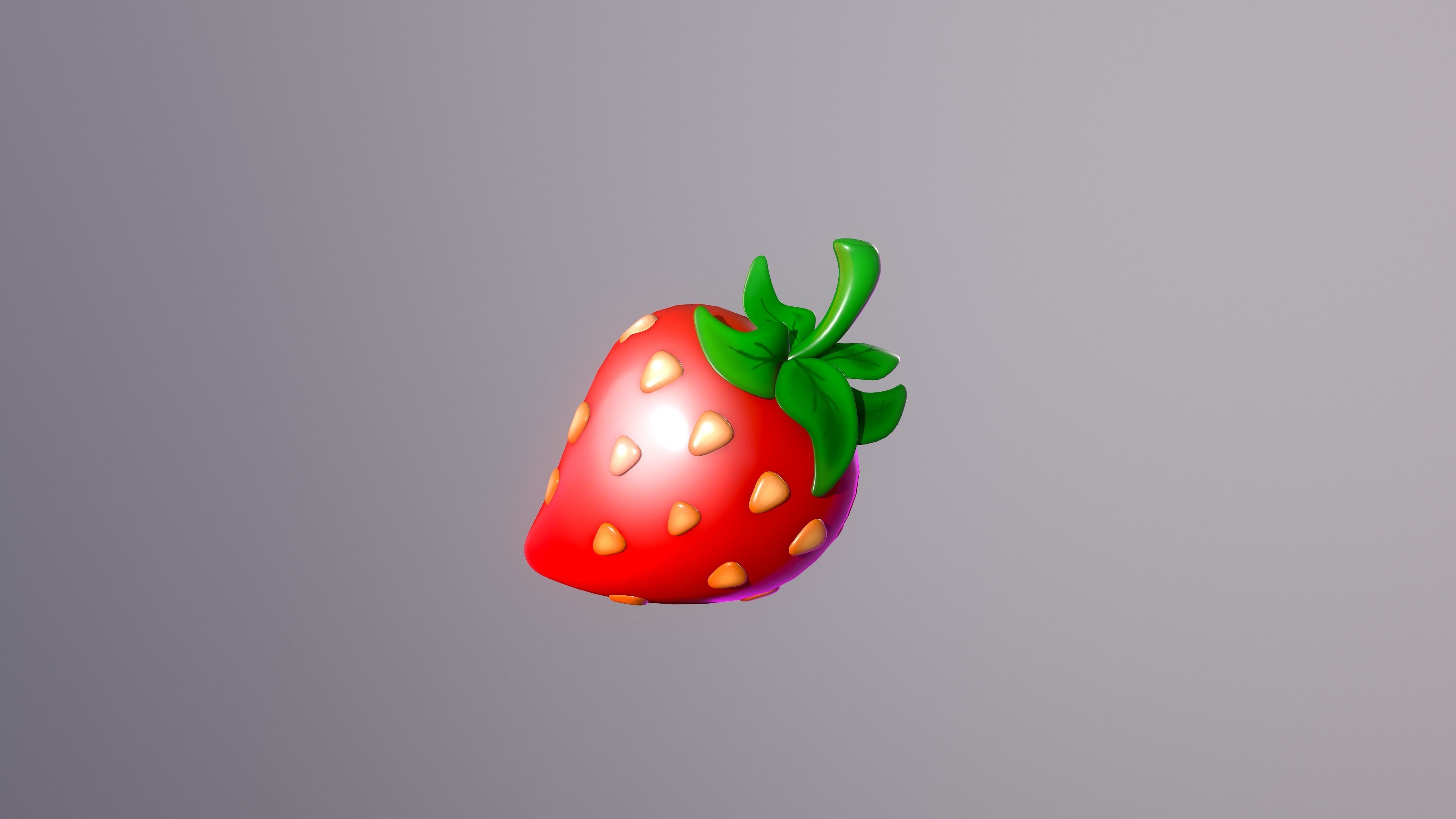 Strawberrie strawberry 3D model_4