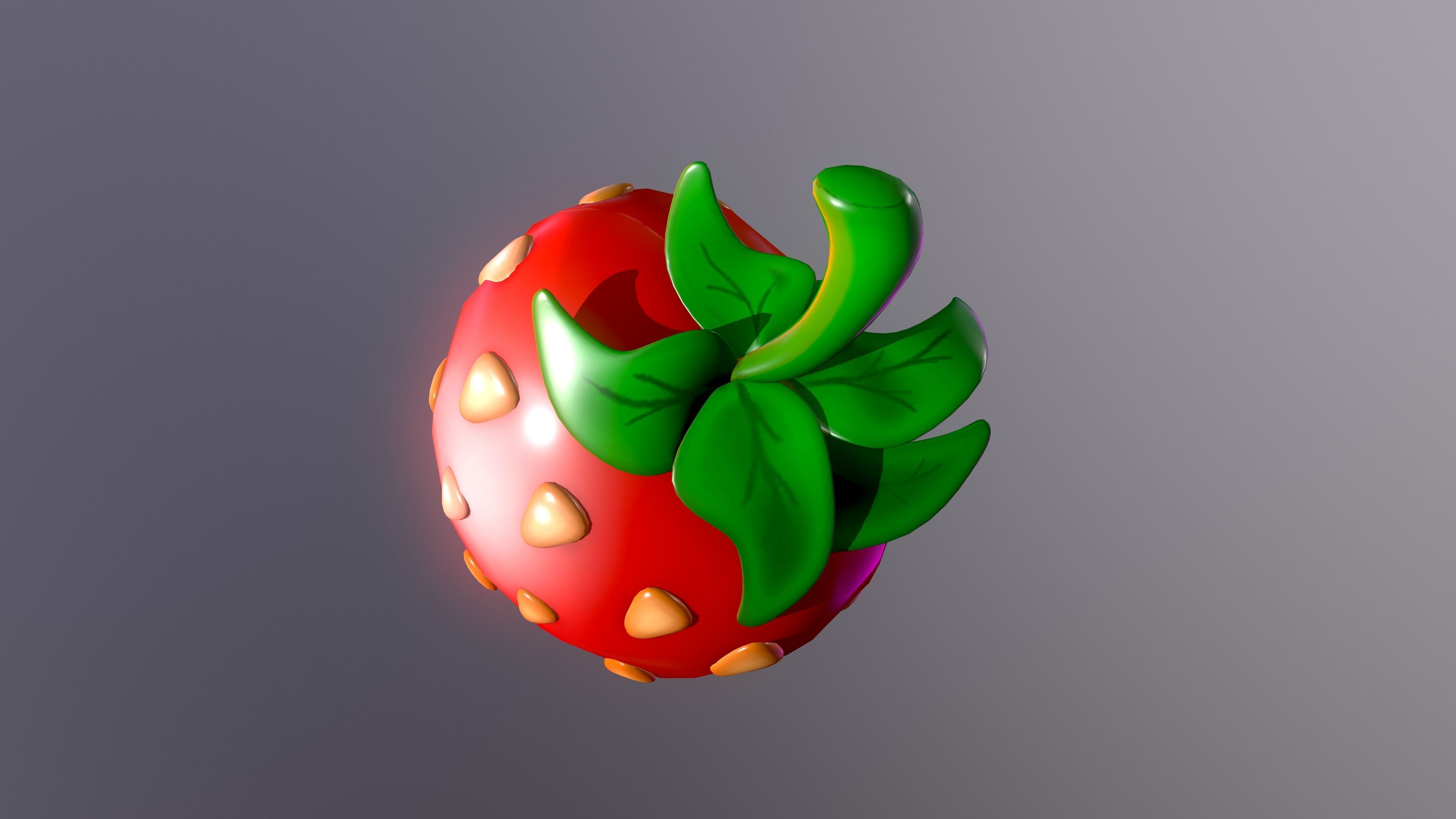 Strawberrie strawberry 3D model_6