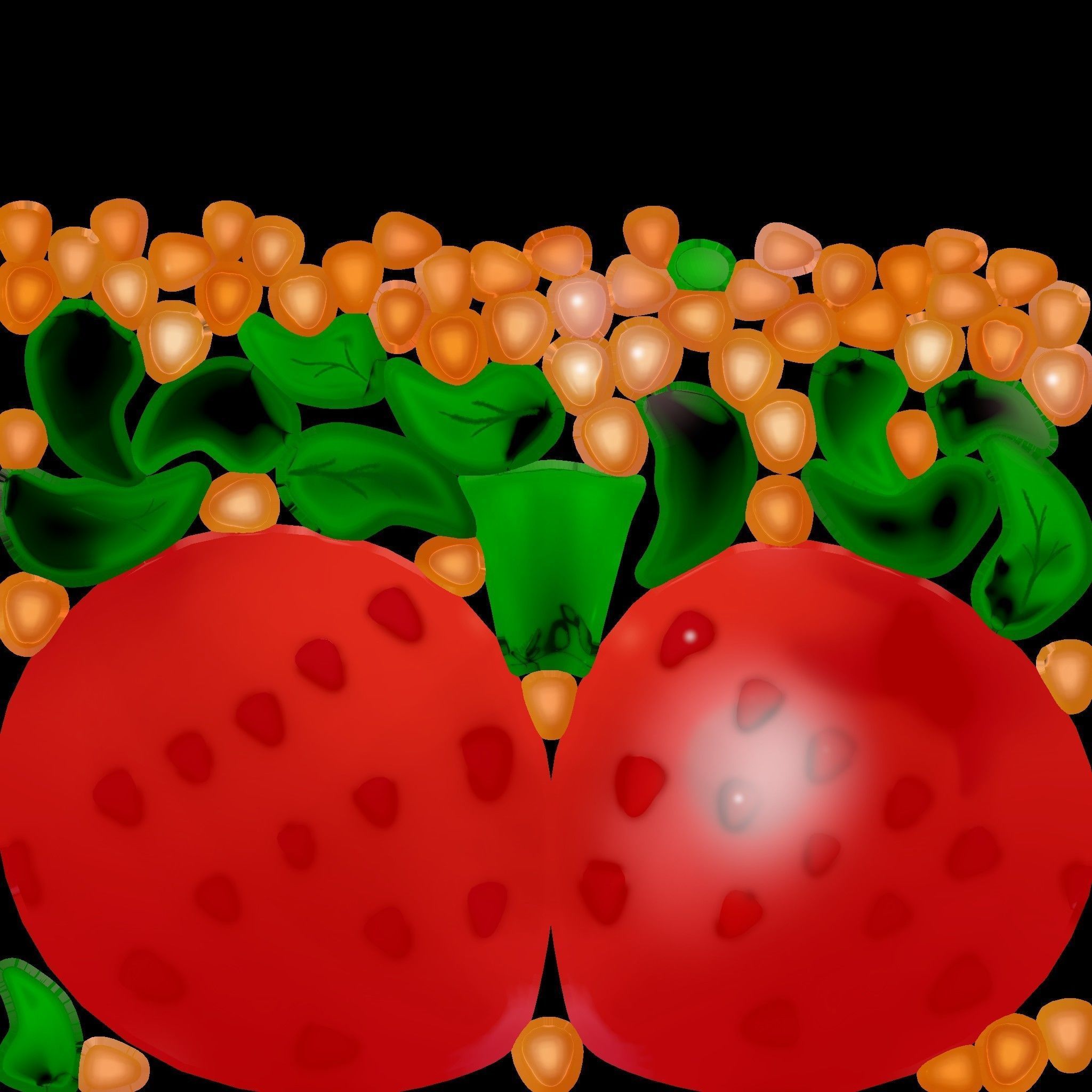 Strawberrie strawberry 3D model_14