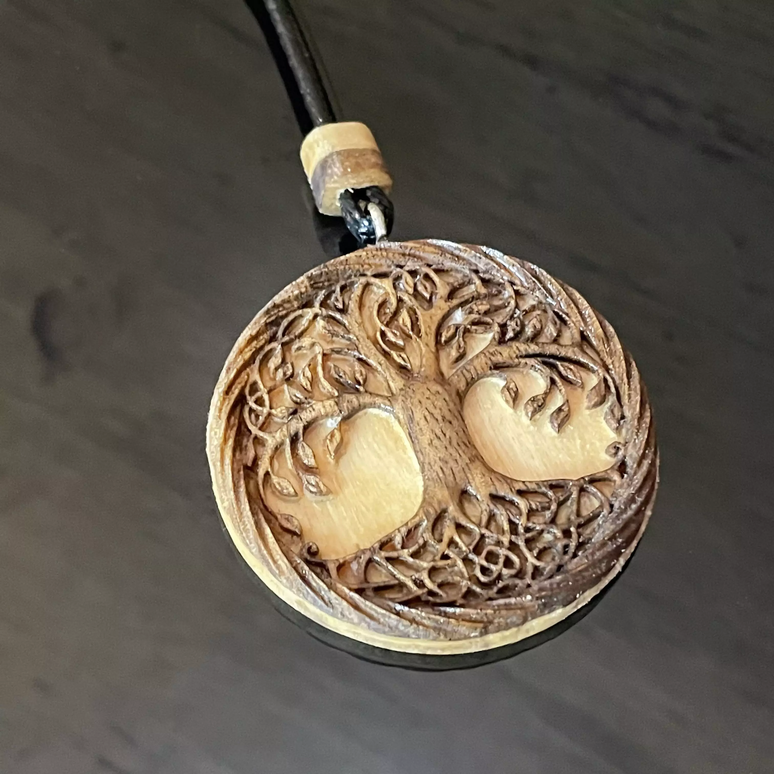 Tree of Life wooden pendant necklace 3D print model