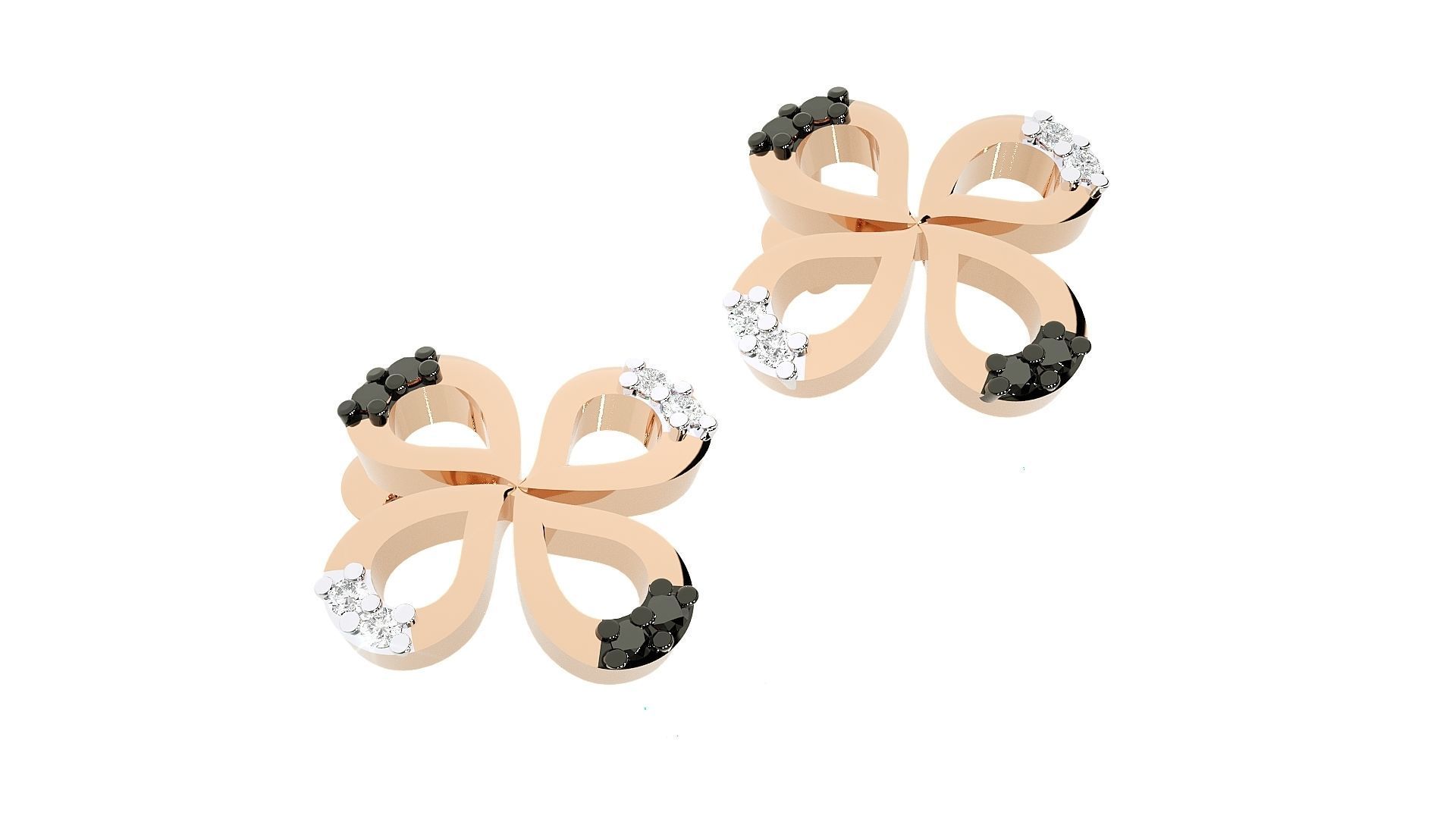 Women earrings 3D print model_2