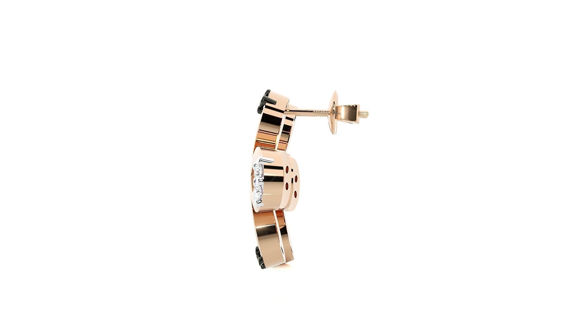 Women earrings 3D print model_3