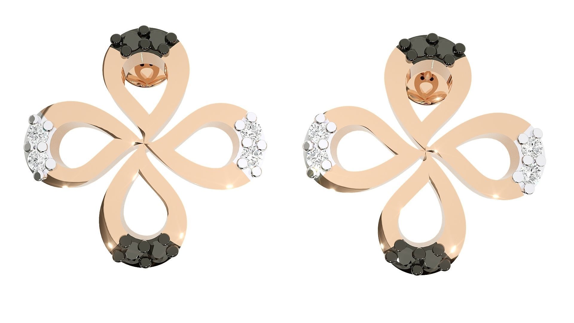 Women earrings 3D print model_1