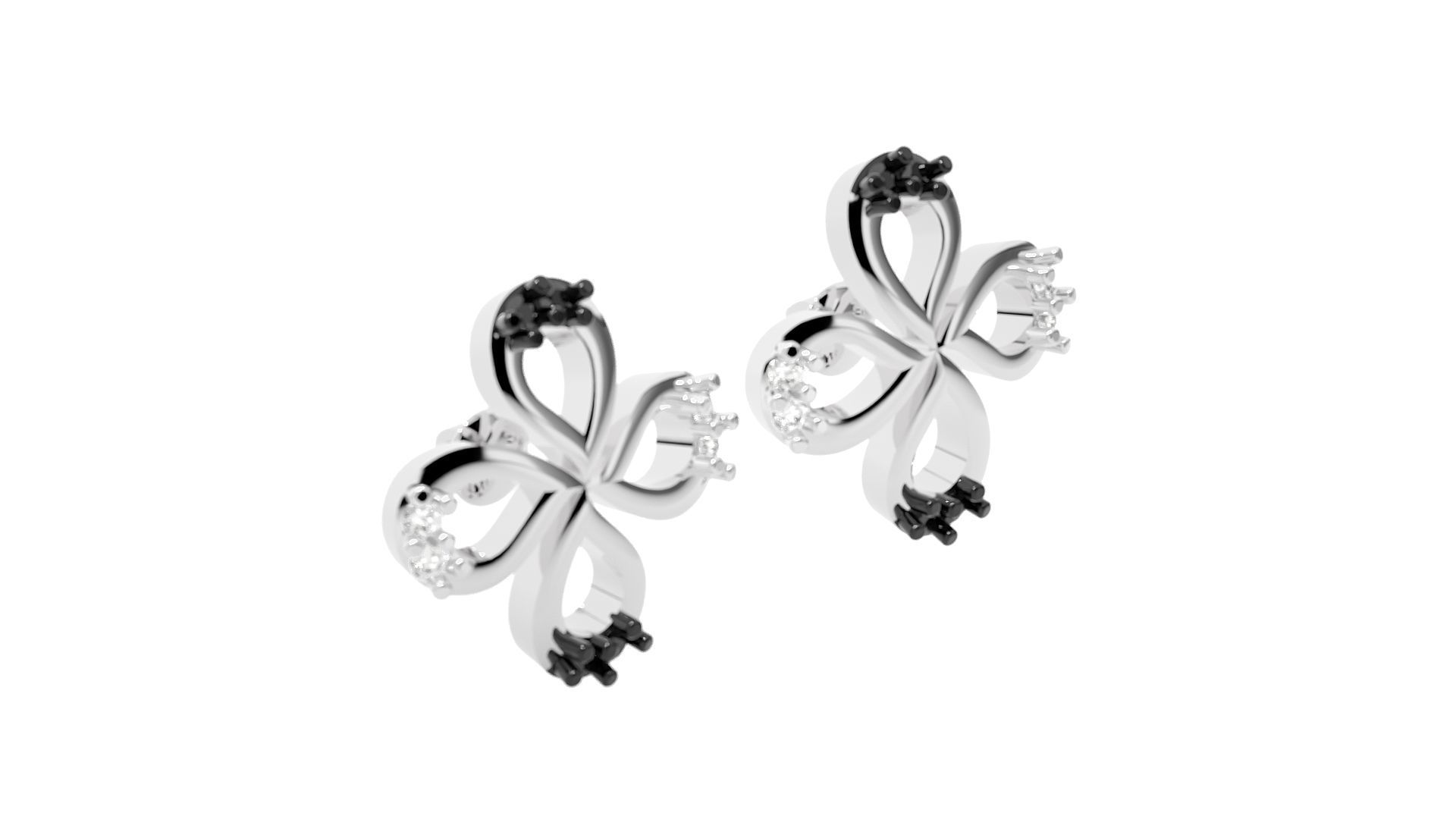 Women earrings 3D print model_8