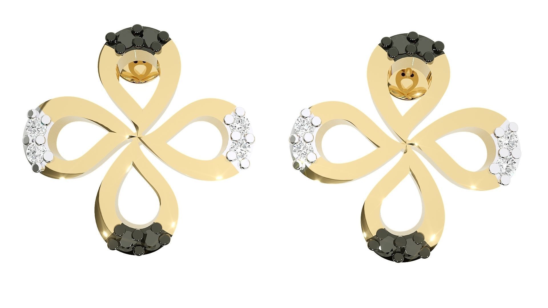 Women earrings 3D print model_9