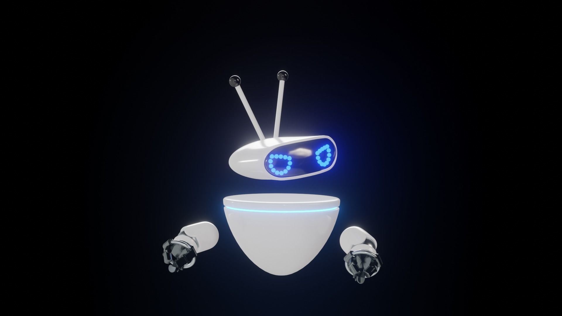 3D ChatBot robot 3D model_3