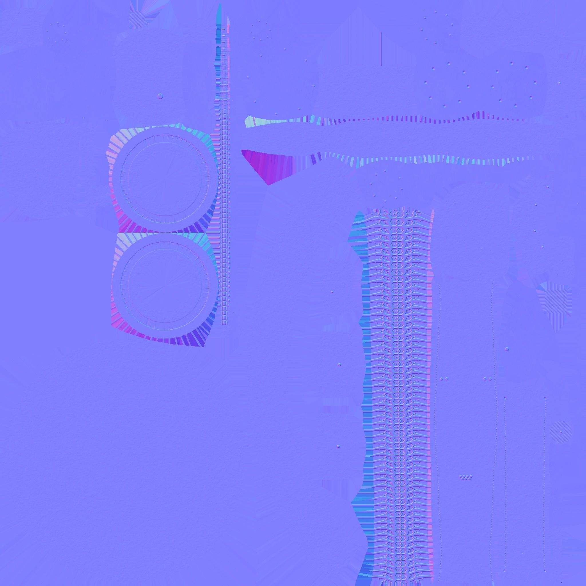 Wheel Robot H09 Blue - SciFi Character Design Low-poly 3D model_25