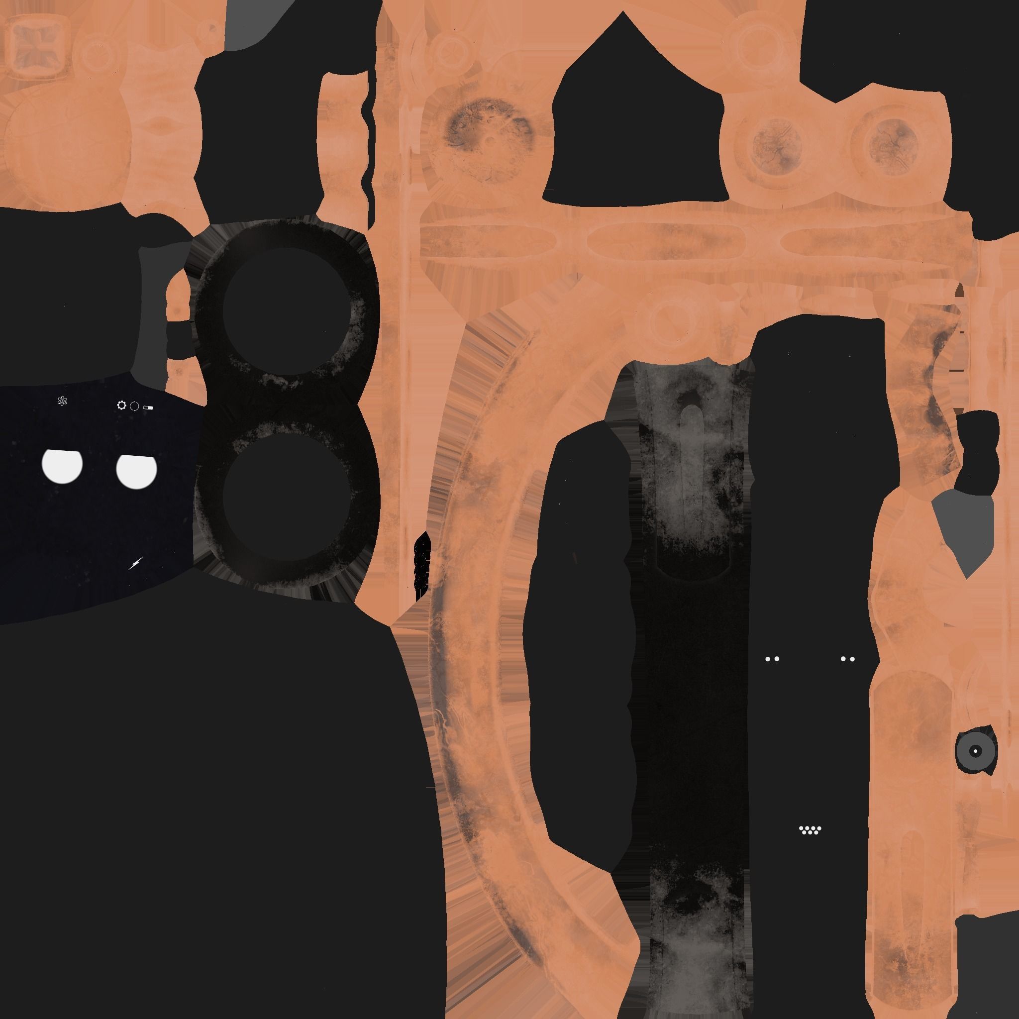 Wheel Robot H10 Black Copper - SciFi Character Design Low-poly 3D model_21