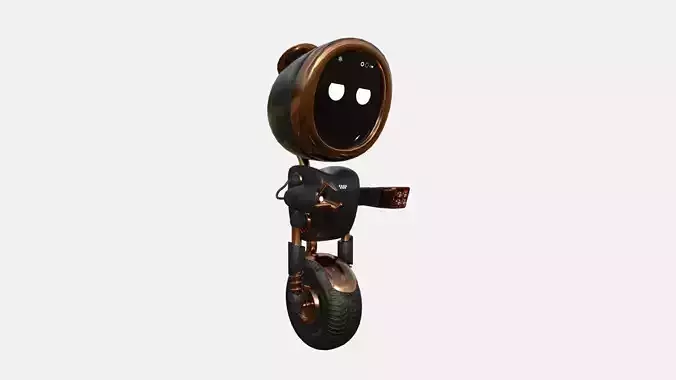 Wheel Robot H10 Black Copper - SciFi Character Design Low-poly 3D model Wheel Robot H10 Black Copper - SciFi Character Design Low-poly 3D model