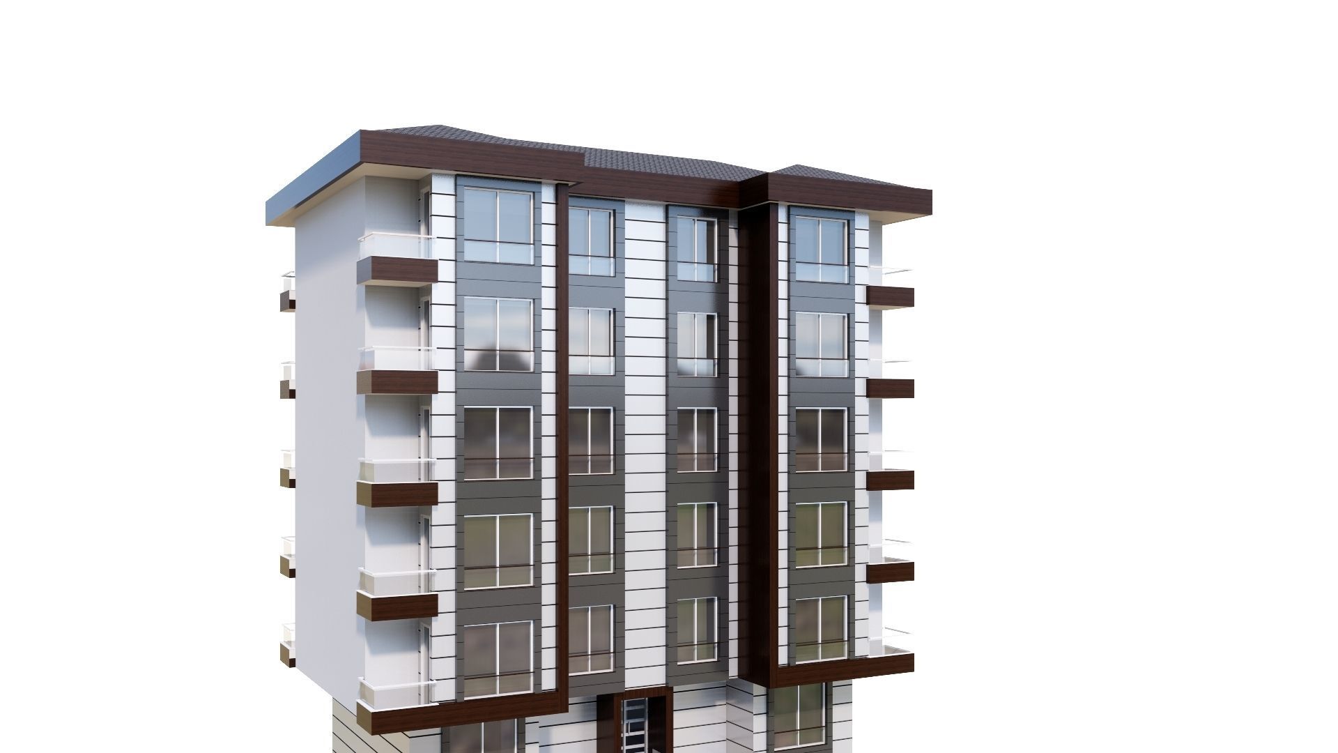 HOUSE 33 Low-poly 3D model_6