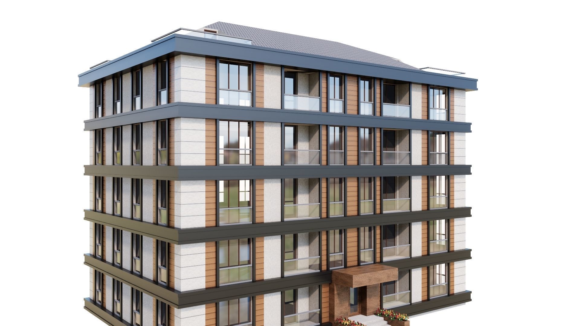 HOUSE 34 Low-poly 3D model_6