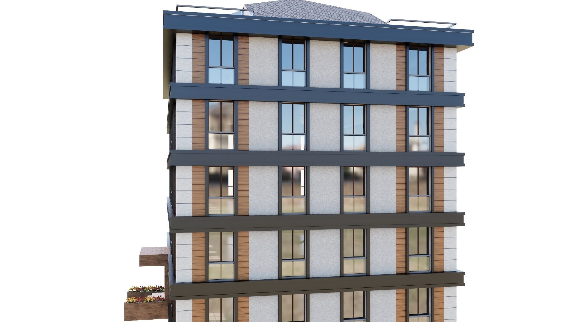 HOUSE 34 Low-poly 3D model_4