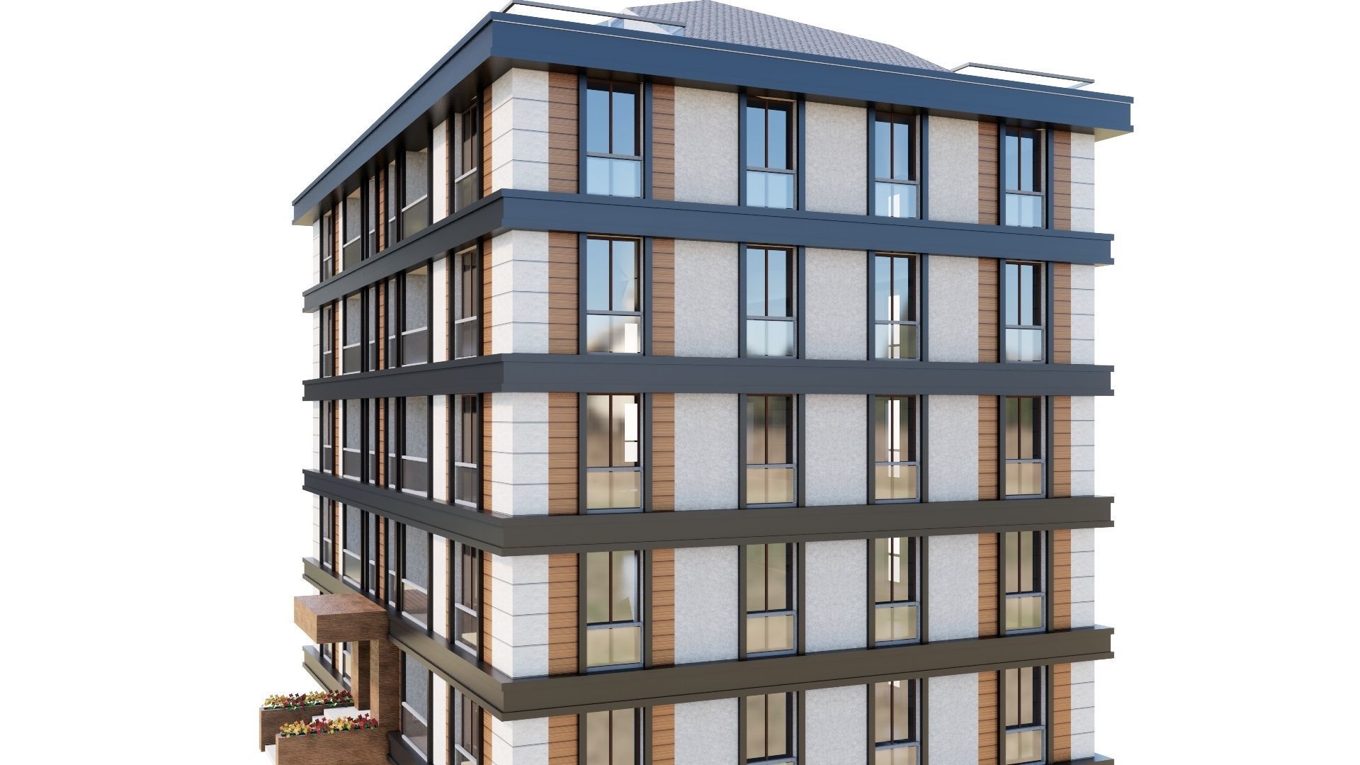 HOUSE 34 Low-poly 3D model_9