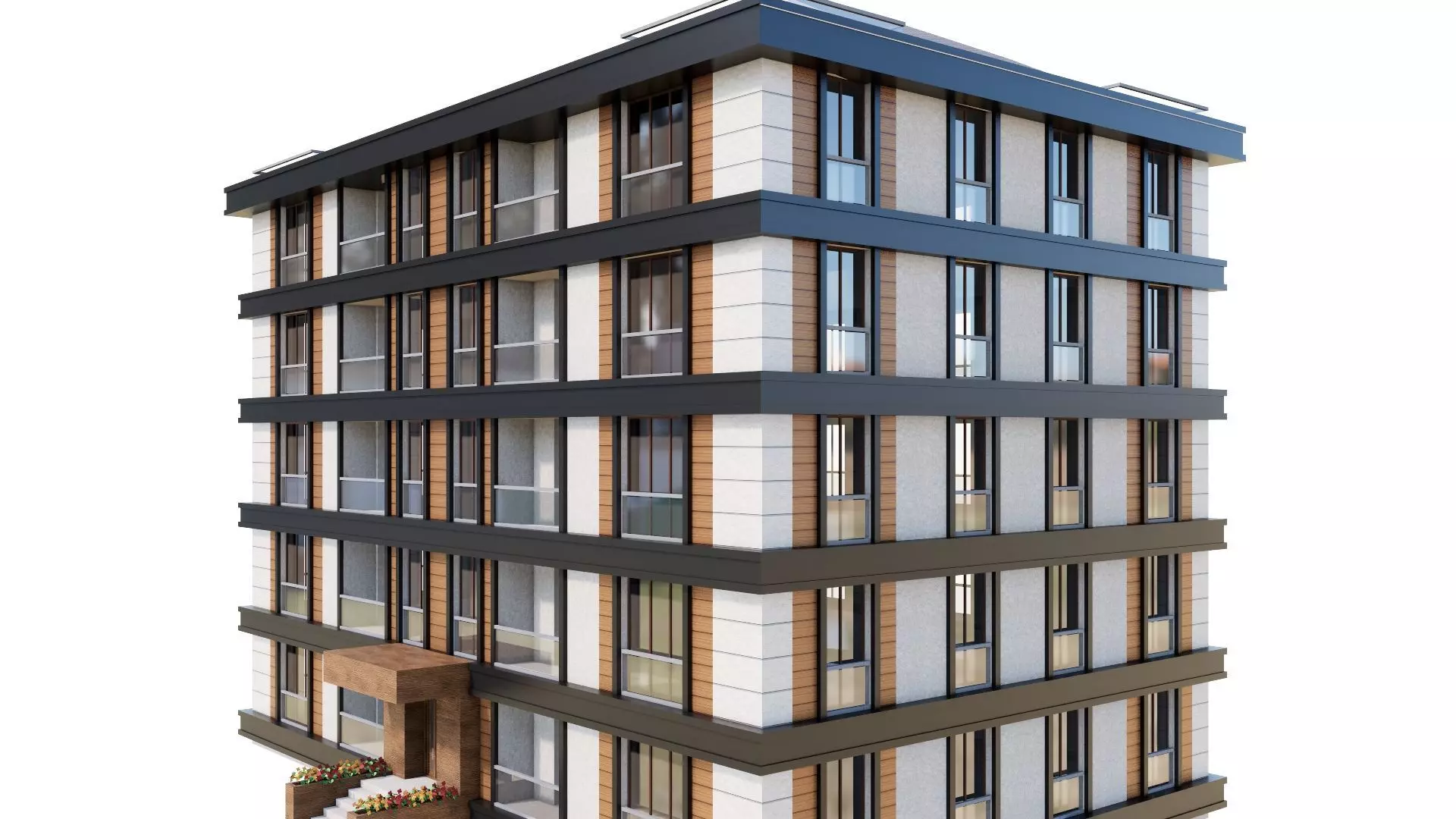 HOUSE 34 Low-poly 3D model_0