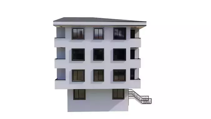 HOUSE 35 Low-poly 3D model