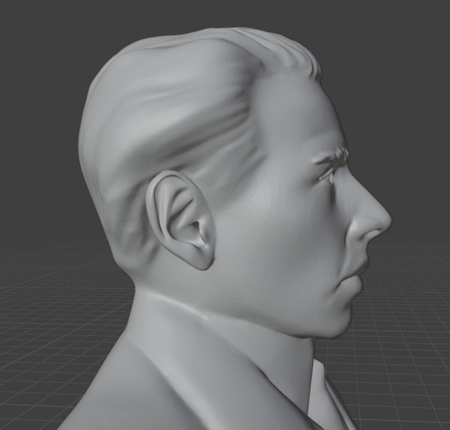 Niels Bohr 3D print model_12