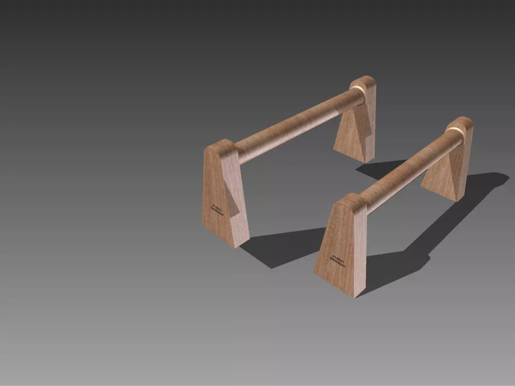 calisthenics bars Low-poly 3D model_0