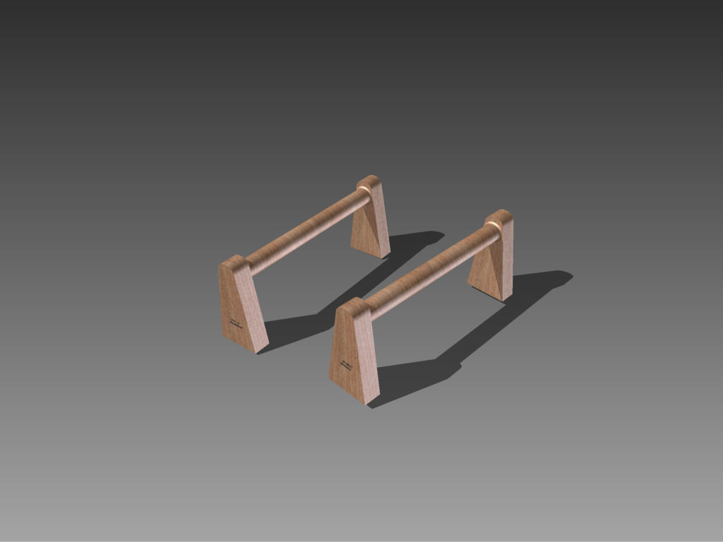 calisthenics bars Low-poly 3D model_4