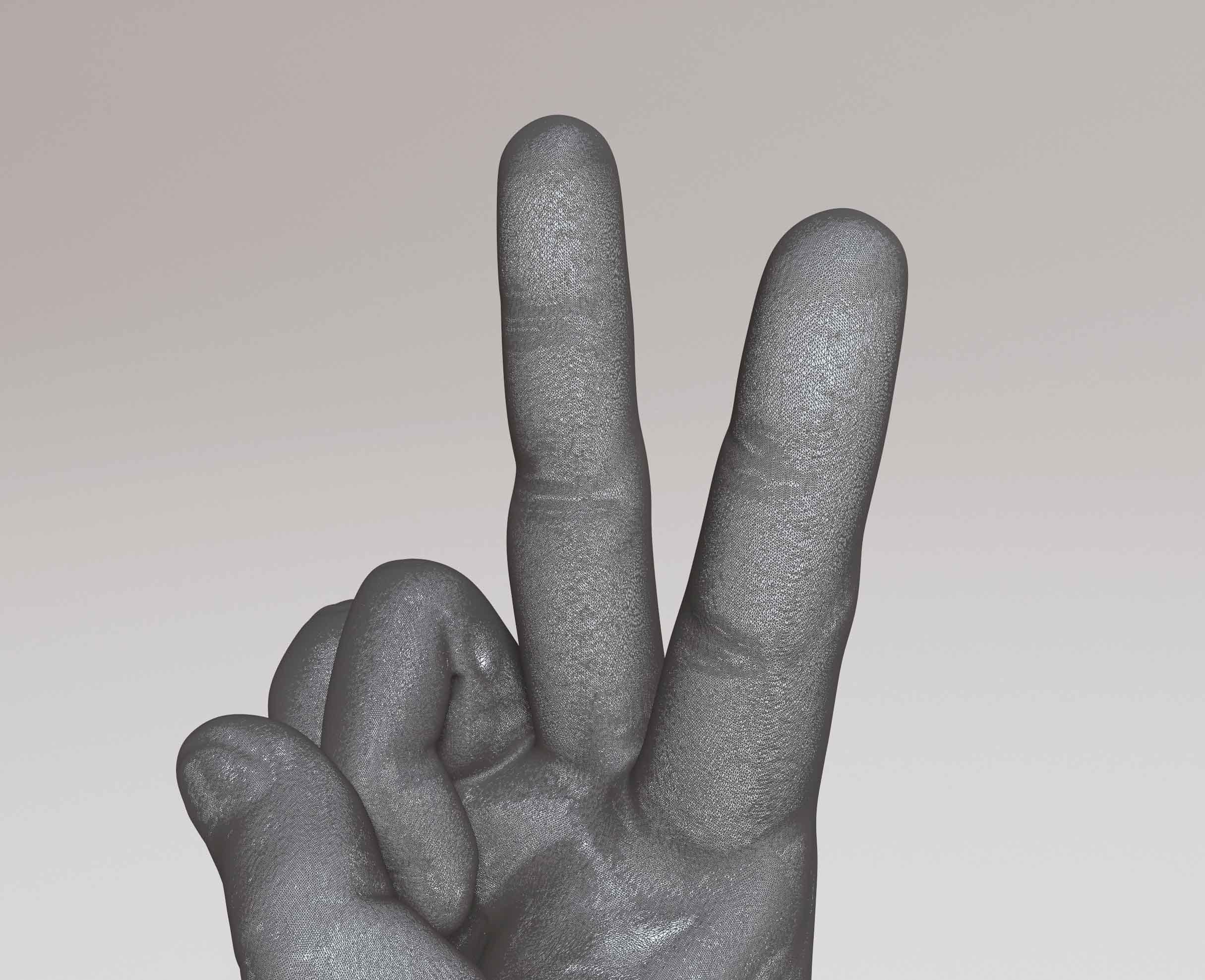 Hand Peace 3D print model_5