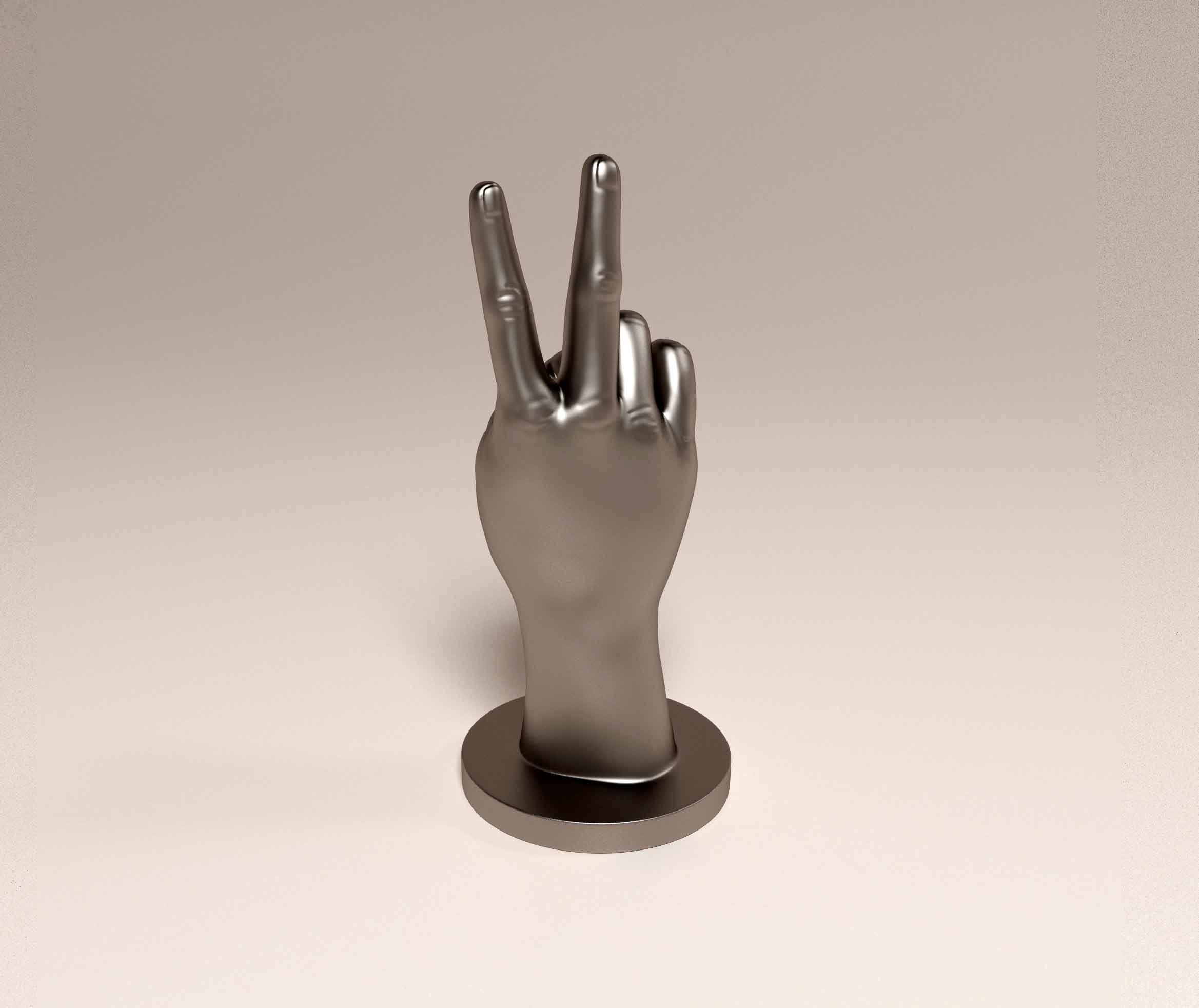 Hand Peace 3D print model_2