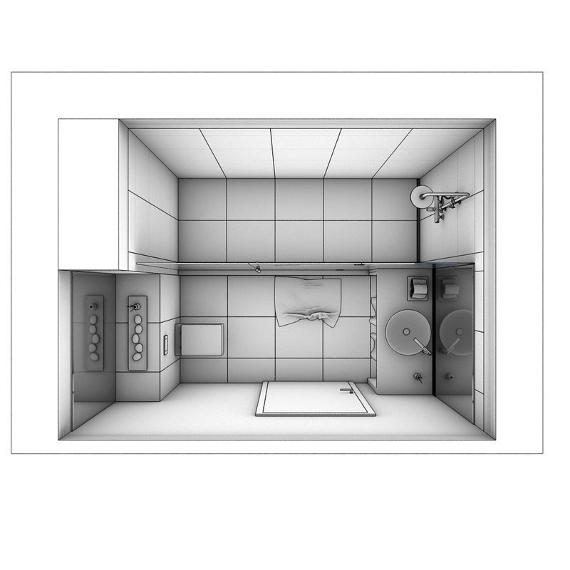 Hotel Bathroom 3D model_10