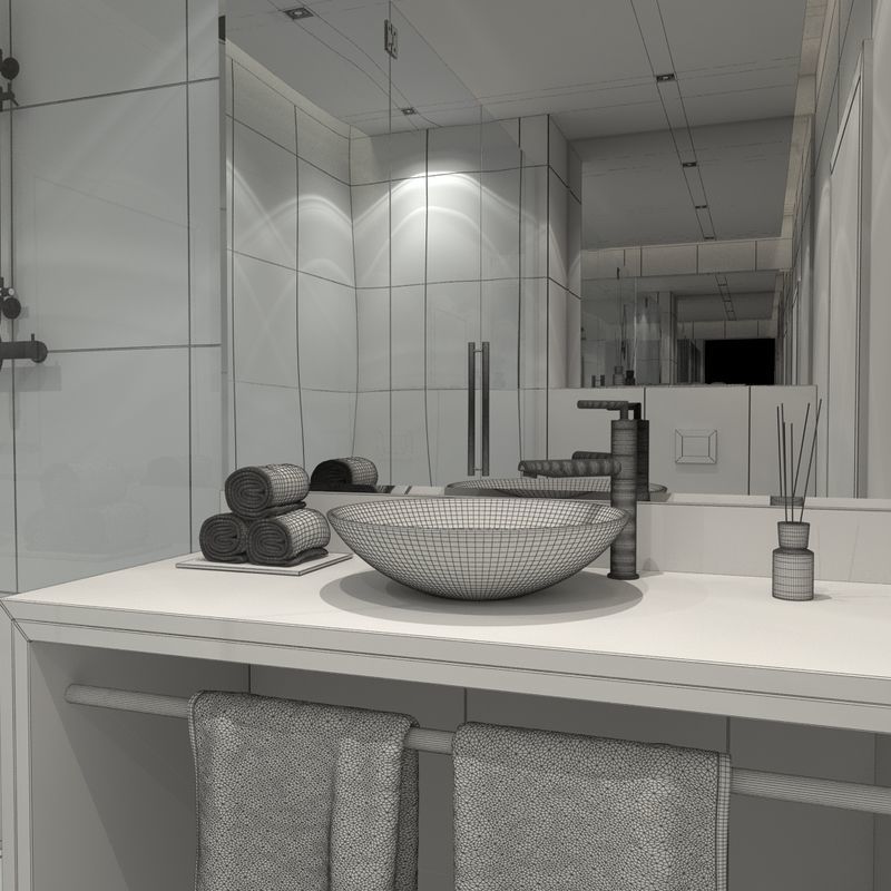 Hotel Bathroom 3D model_12