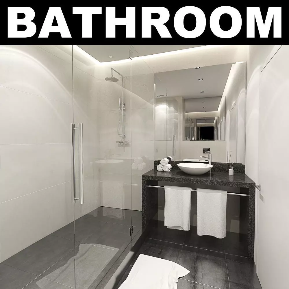 Hotel Bathroom 3D model_0