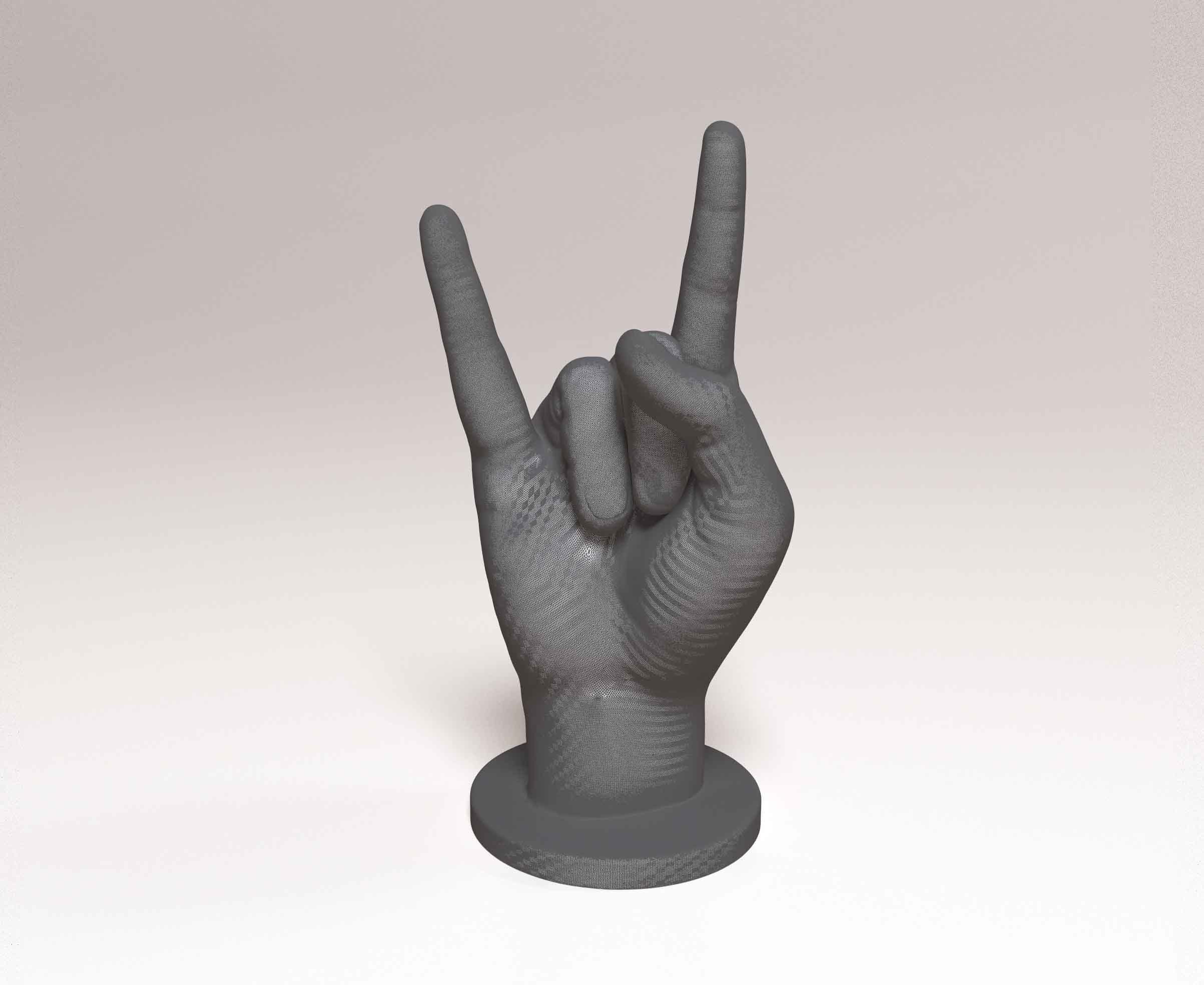 Hand Rock 3D print model_5