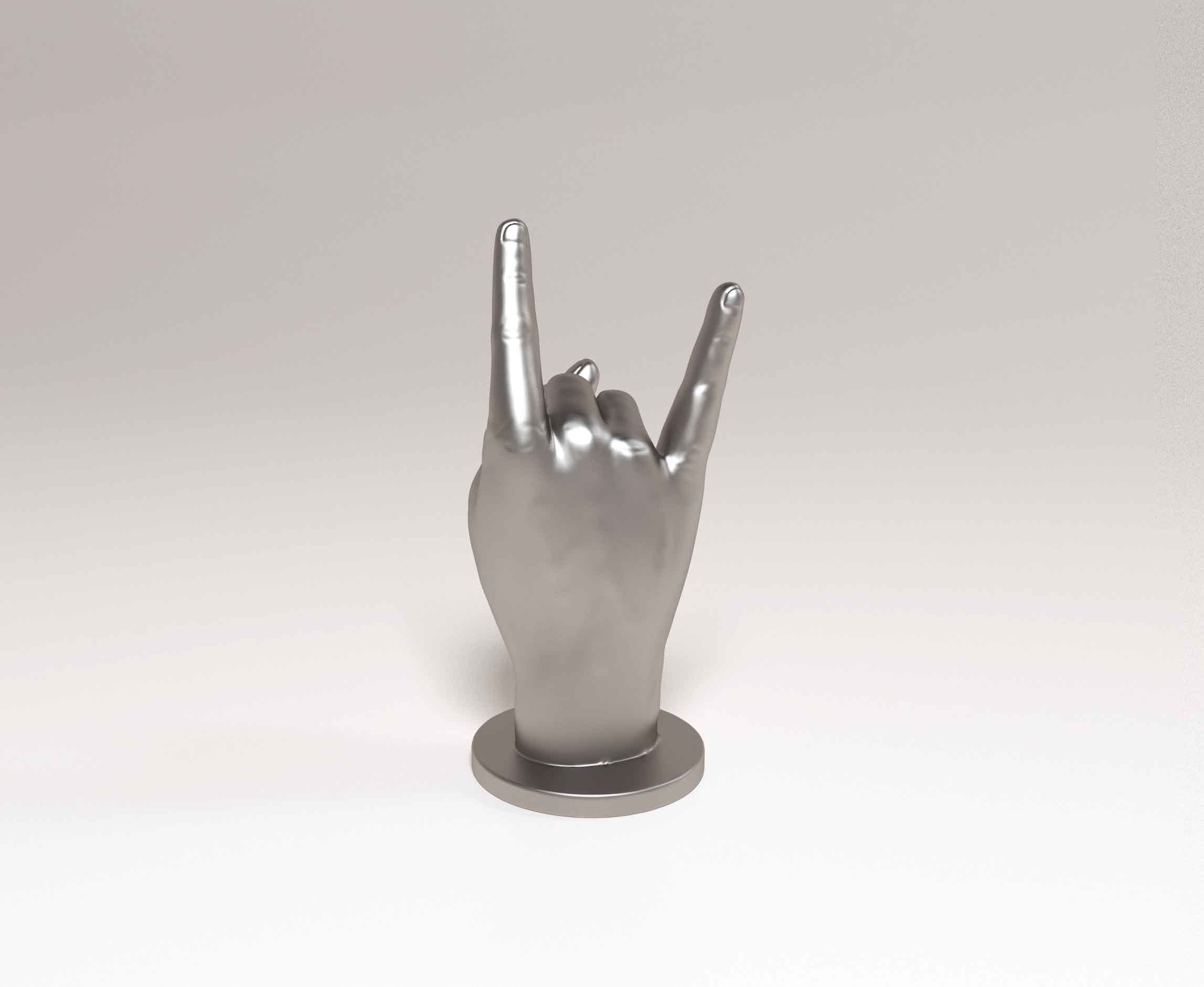 Hand Rock 3D print model_2