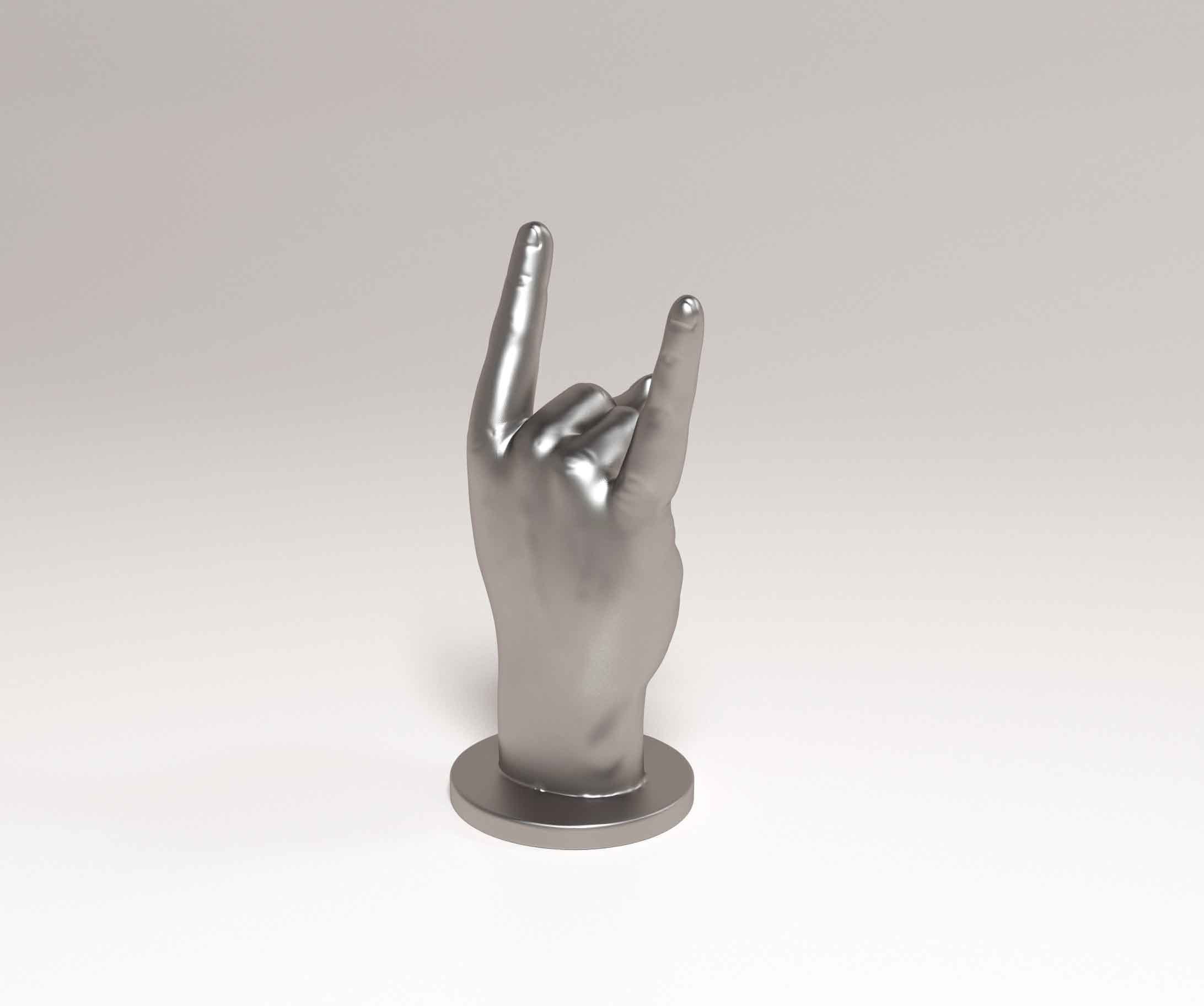 Hand Rock 3D print model_4