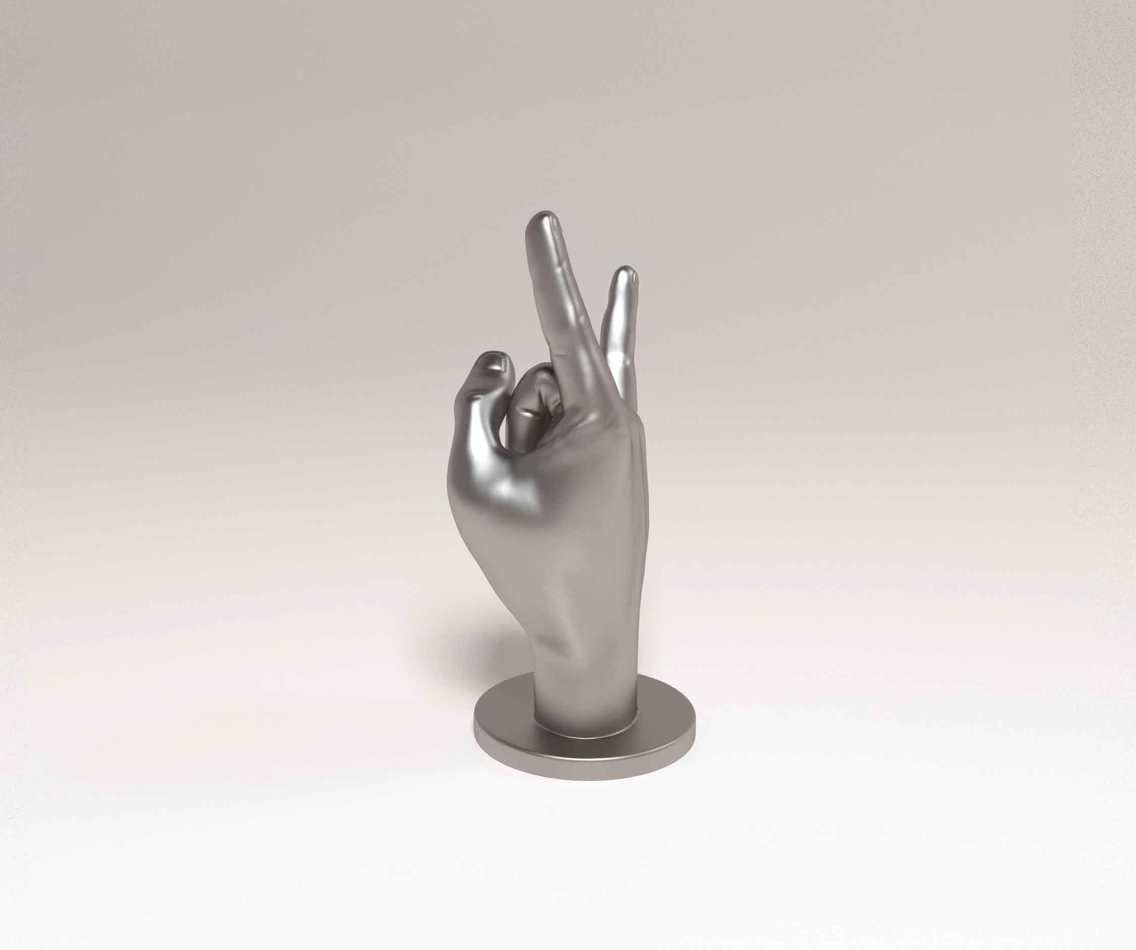 Hand Rock 3D print model_3