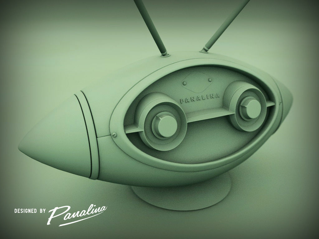 Vintage Radio Alien 1958 3D model_5