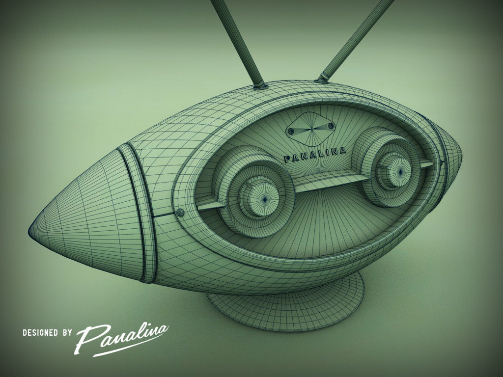 Vintage Radio Alien 1958 3D model_6