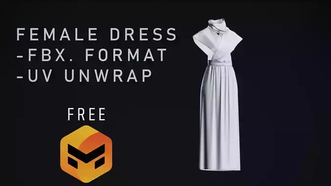 Female Dress Model 3D 