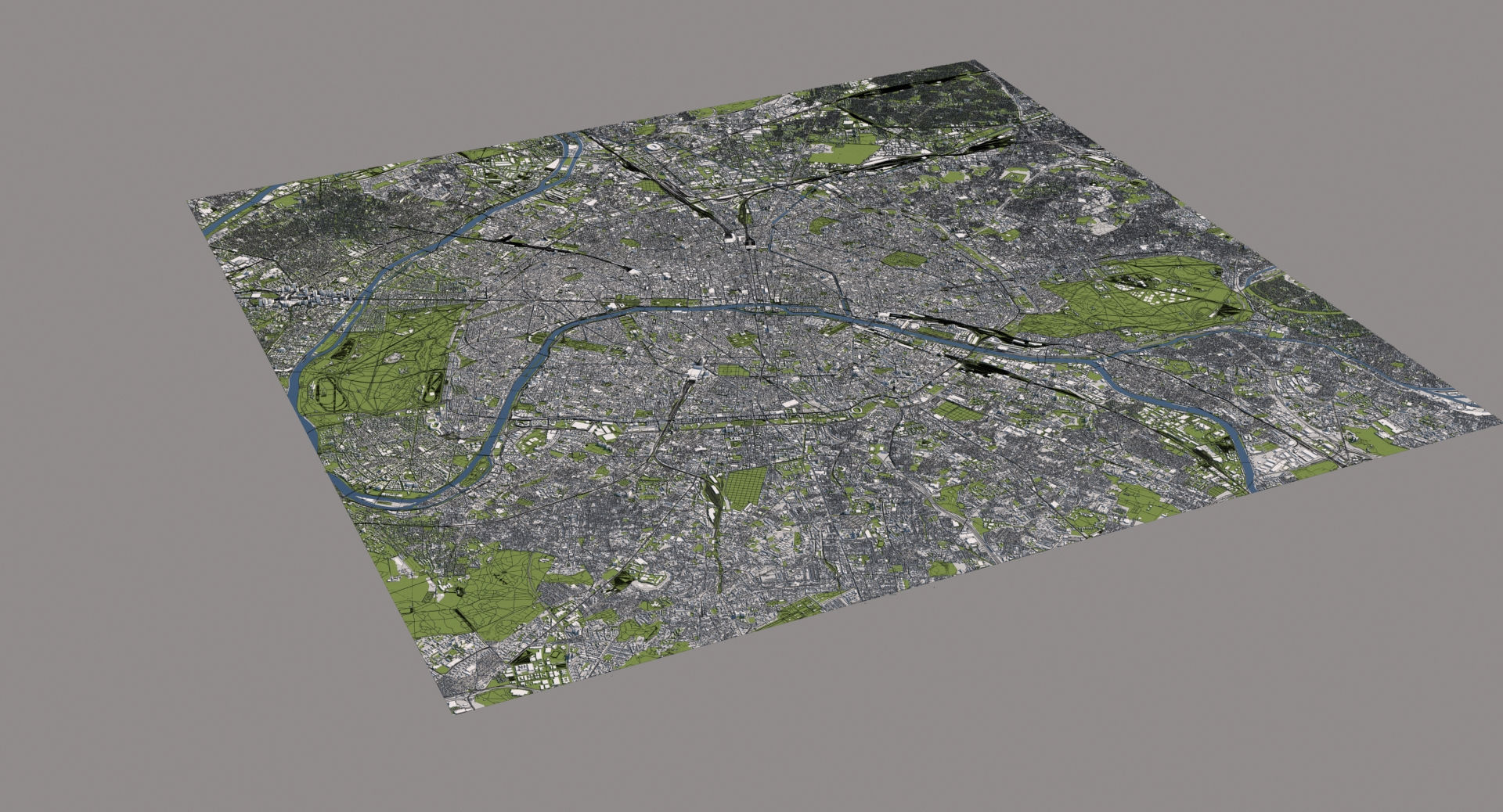 Paris City Model 28x28km 3D model_12