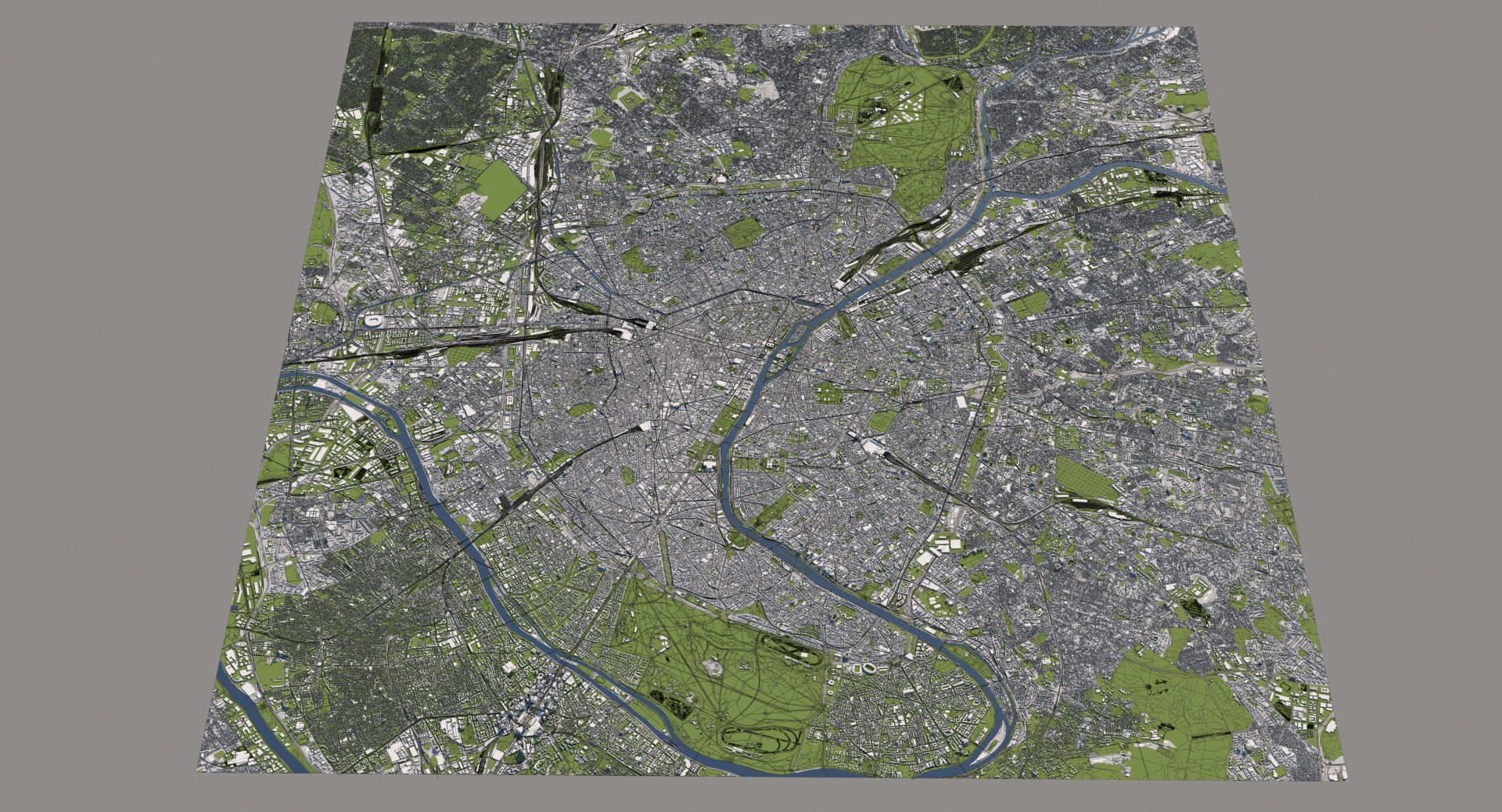 Paris City Model 28x28km 3D model_10