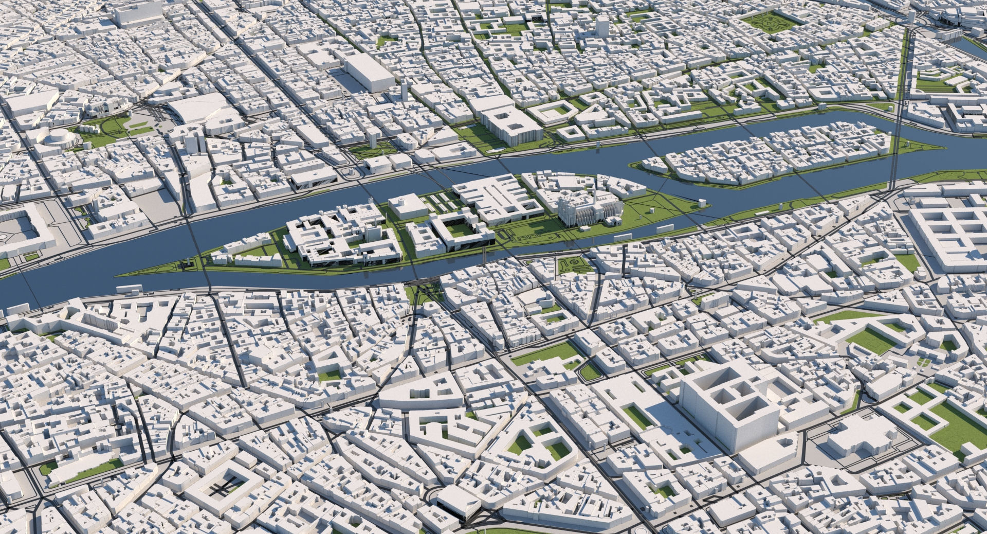 Paris City Model 28x28km 3D model_7