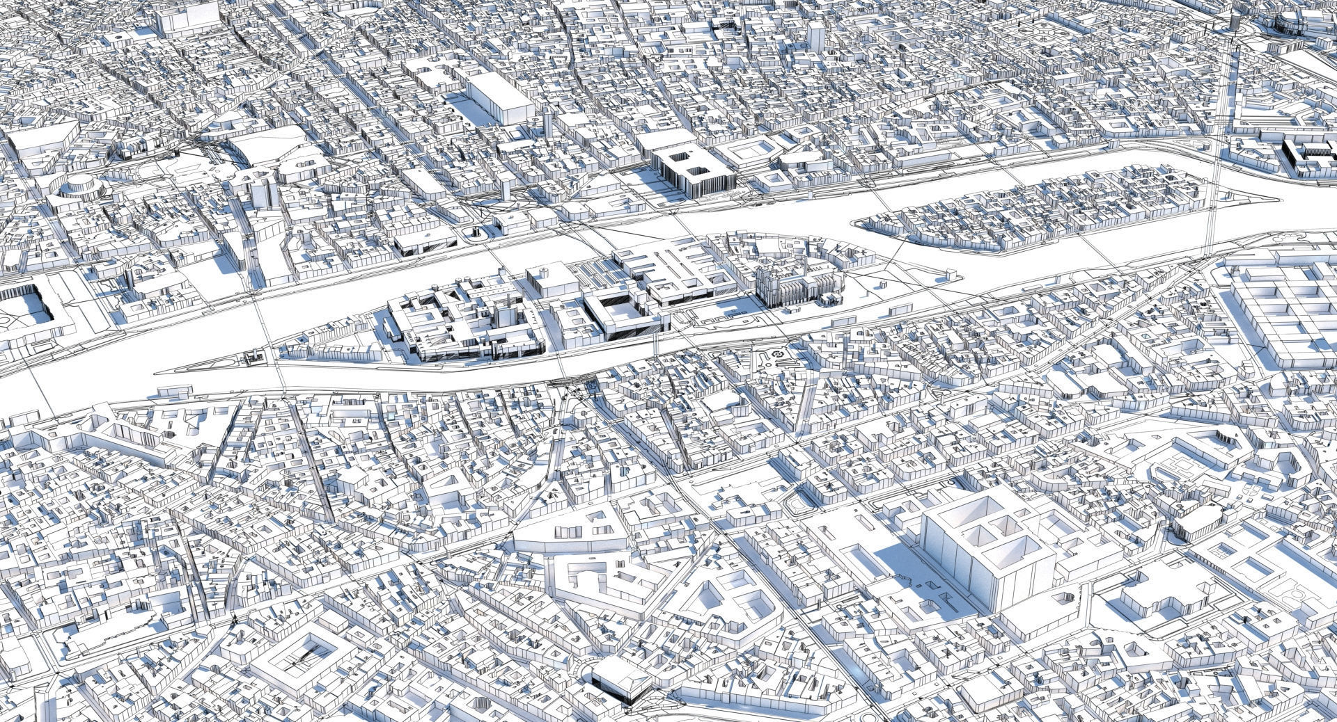 Paris City Model 28x28km 3D model_8