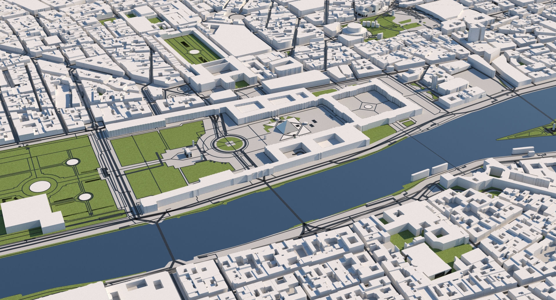 Paris City Model 28x28km 3D model_9