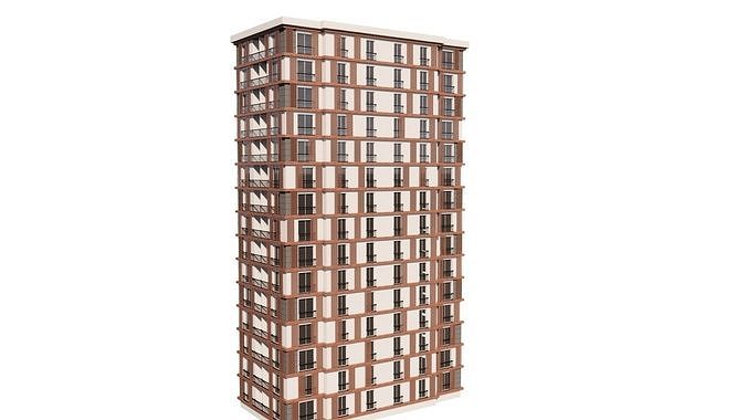 HOUSE 43 Low-poly 3D model 7
