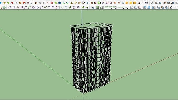 HOUSE 43 Low-poly 3D model 4